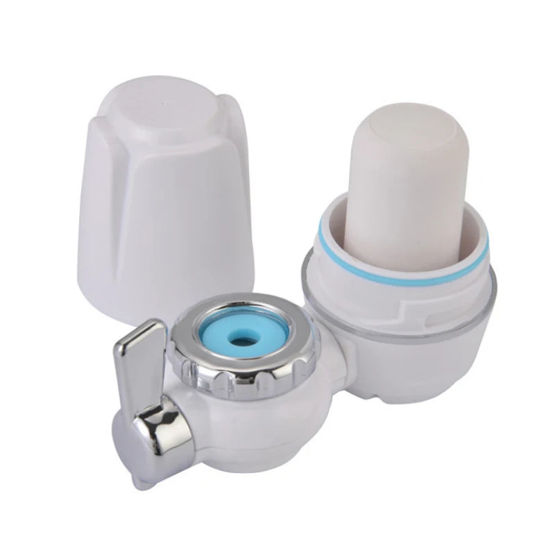 Faucet Water Purifier with Washable Ceramic Filter Cartridge Tap Water Filter for Household Kitchen Faucet Percolator