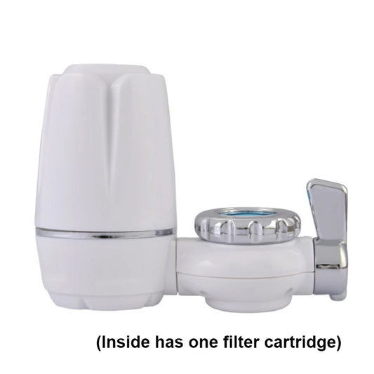 Faucet Water Purifier with Washable Ceramic Filter Cartridge Tap Water Filter for Household Kitchen Faucet Percolator